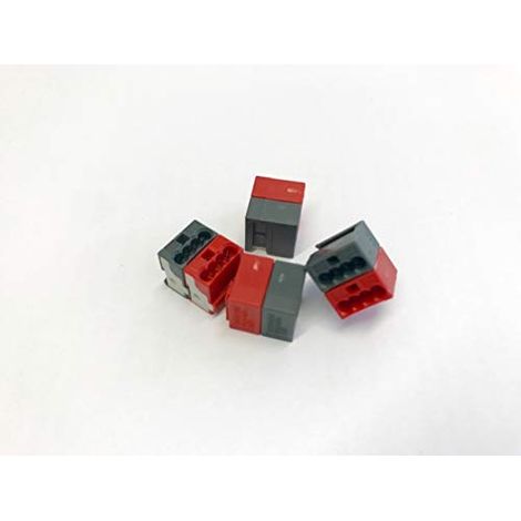 Steckverbinder für Netzwerkanschlüsse 4x 0,6-0,8mm2 dunkelgrau / rot 243-211 /50 Stück/ (1/3)