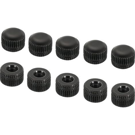 M4 Capuchon Écrou, 25 Paquet Gland Écrou Vis Bouton Capuchon Insert Boulon Couverture Femelle Fil Molette Matériel Raccords Luminaires Brillant Noir (1/5)