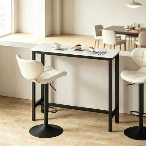 Table de bar moderne, table haute de haute qualité, table à manger compacte, table fonctionnelle (table seule) (1/4)