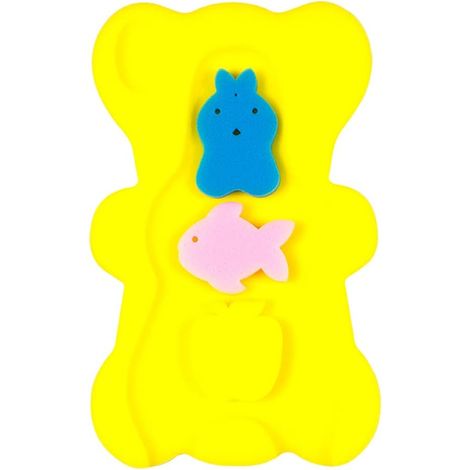 Spugna da bagno per neonati, materassino per vasche da bagno, inserto per vasca da bagno, giallo (1/4)