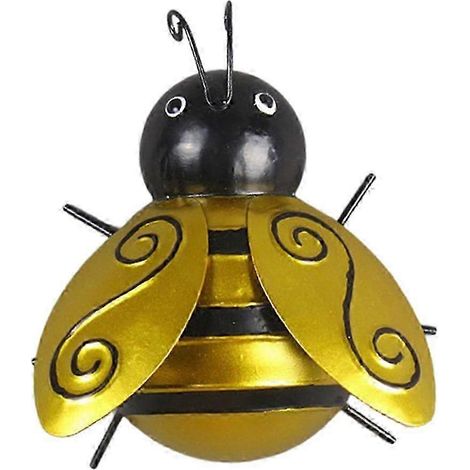 Sculpture d'abeille en métal, ornement de jardin extérieur avec boucle de suspension triangulaire-Small
