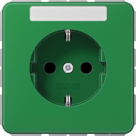 Jung SCHUKO-Steckdose 16A 250V mit Schriftfeld CD 1520 BFNA GN (1/2)