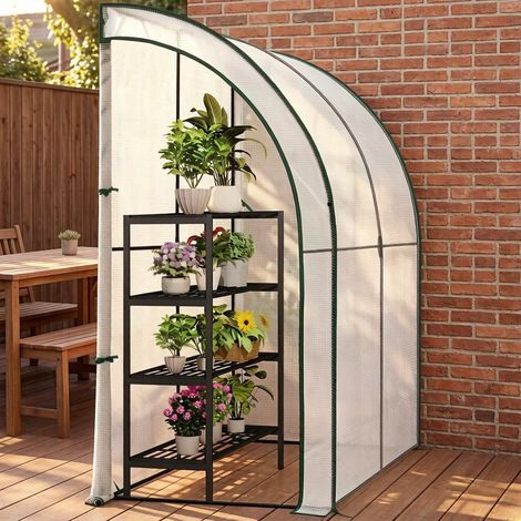 Serre inclinée portable, serre, serre d'extérieur (serre uniquement),offrant une protection optimale pour vos plantes, adaptée au jardin, balcon et. (1/5)