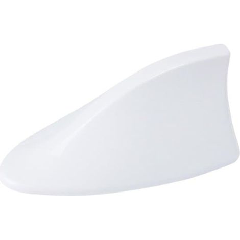 Antenne aileron de requin - Radio AM/FM - Revêtement en caoutchouc étanche - Blanche - Antenne universelle - Convient pour voiture - Couleur : Blanche (1/5)