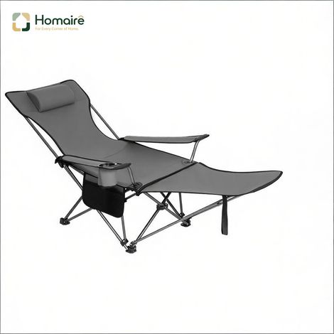 Gartenstuhl aus grauem Stahl 160 x 84 x 44 cm HOMAIRE (1/5)