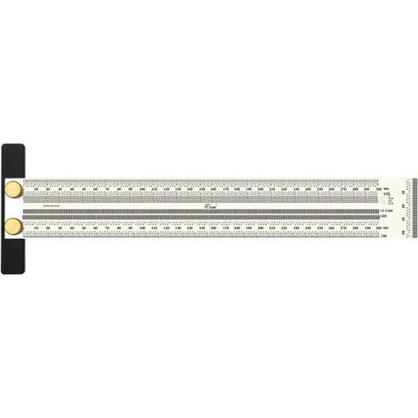Anreißer für die Holzbearbeitung, T-Typ-Lineal, Lochbohrlineal, DIY-Messwerkzeug, Messwerkzeug (300 mm, T-Typ) (1/4)