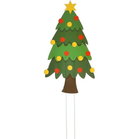Weihnachts Gartenpfahl mit stabilem Erdspieß aus robustem