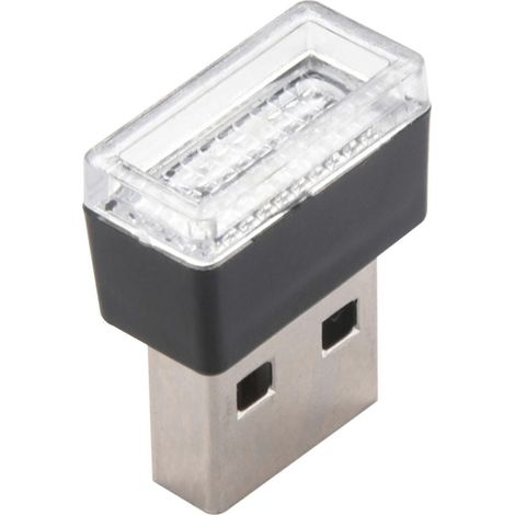 Mini lampe LED USB pour voiture, éclairage d'ambiance intérieur USB, blanc (1/5)