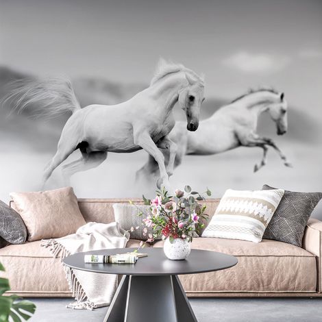 Papier peint panoramique - Chevaux - 130 cm x 86 cm (1/4)