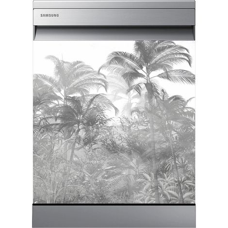 Stickers Lave vaisselle - Forêt tropicale - 60x60 cm - Adhésif BRILLANT (1/2)