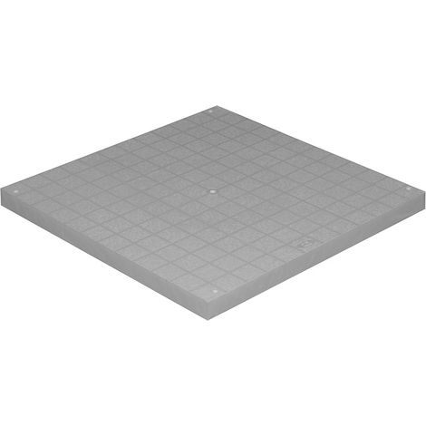 Couvercle 383x383mm pour tuyau descente eau pluviale - GRIS - FIRST-PLAST (1/2)