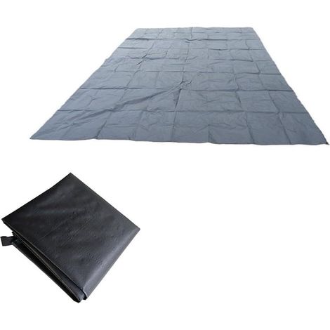 Tapis de tente de camping bleu foncé 3 x 3 m, tapis de sol imperméable en polyéthylène pour pique-nique, plage, randonnée, bâche de sol résistante à l'humidité, 2 x 3 m (1/5)