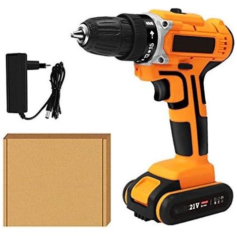 21v tournevis sans fil perceuse électrique batterie au lithium rechargeable perceuse électrique domestique portable étanche (1/5)