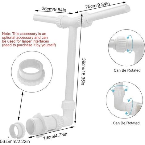 Têtes de fontaine - Aérateur de piscine, arroseurs de piscine compatibles avec la plupart des raccords filetés de 1,5", arroseurs de piscine à cascade réglables, outils