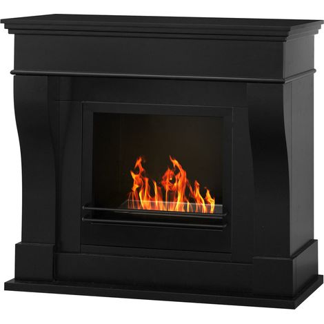 Bioethanol-Standkamin "Washington" aus Holz 3,4 kW Modernes Dekor -Weiß
