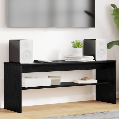 vidaXL Mobile TV Rovere Nero 100 x 30 x 40 cm Legno multistrato