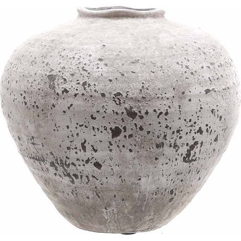 Regola Vase - Ceramic - L28 x W28 x H26 cm - Stone