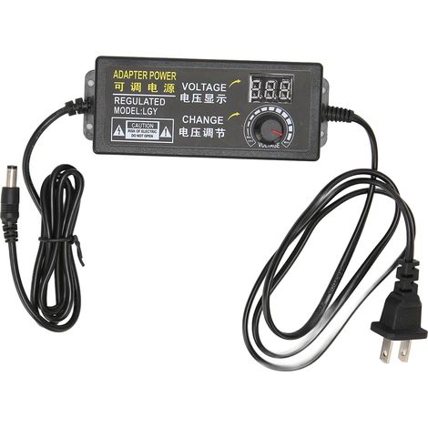 Variables Gleichstromnetzteil 3V-12V AC/DC-Wandler für Wasserpumpenlüfter, US-Stecker 100-240V