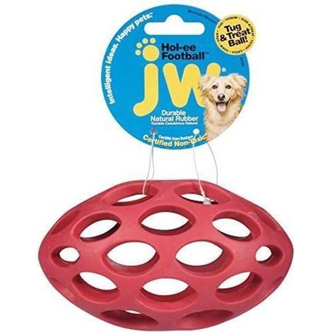 Jouet pour Chien - JW - HOL-EE Roller Football - Taille M - Couleur Rouge - Résistant (1/3)