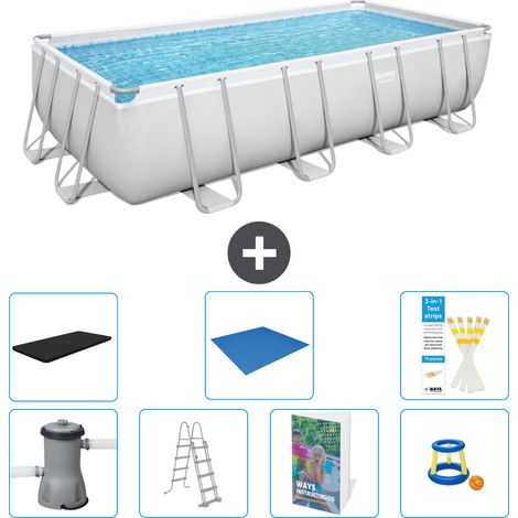 Bestway Bestway Power Steel Rectangulaire - 488x244x122 cm - 8-pièces S568 (1/4)