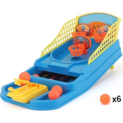 Mini panier de basketball à doigt bleu pour interaction parent-enfant, jeu de table à lancer de doigt (1/5)