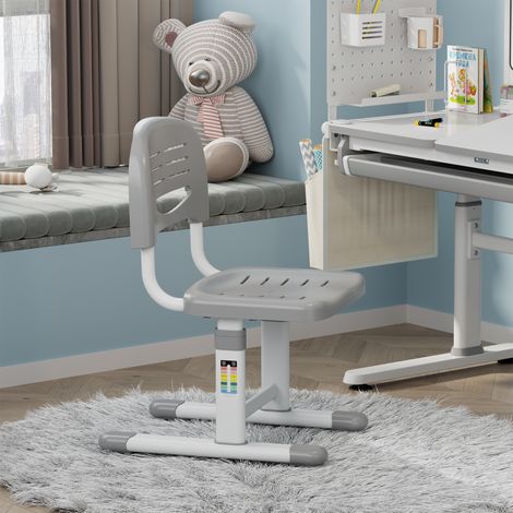 Höhenverstellbarer Kinderstuhl Sauda 75x36x46 cm Hellgrau/Weiß [en.casa]