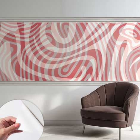 Tapete Selbstklebend - abwaschbar - trendige Wanddeko - elegant Fototapete Wellenförmige Linien 250x104 cm (1/5)