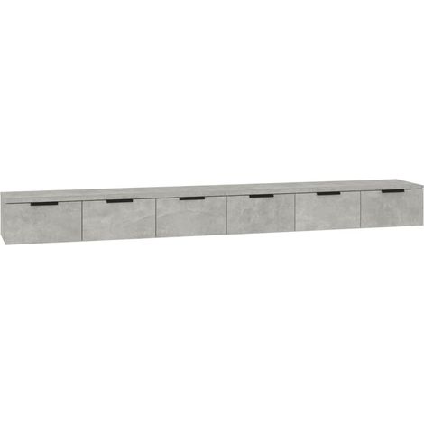 Maison Exclusive - Wandschränke 2 Stk. Betongrau 102x30x20 cm Hol