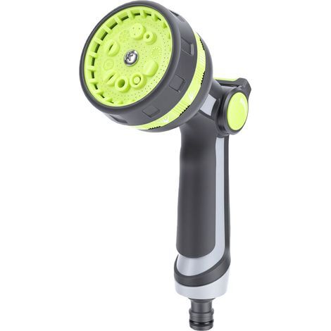 Lightweight, multifunctional, high-pressure garden hose nozzle sprayer with thumb control for car washing, gray (1/5)