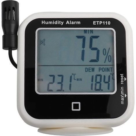 ETP110 Digitales ThermO-Hygrometer zur Messung von Luftfeuchtigkeit und Taupunkt für Zuhause/Labor