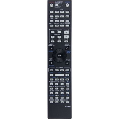 Control remoto de repuesto AXD7668 para receptores AV VSX-1123-K, AXD7596, AXD7305, AXD7691, AXD7725, SC-57, SC-55, LX58 (1/4)