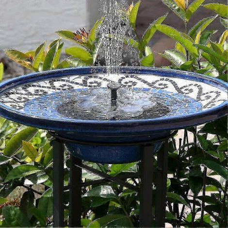 Fontaine solaire [RM] pour bain d'oiseaux, 1,5 W, décoration de jardin extérieur pour mini-bassin