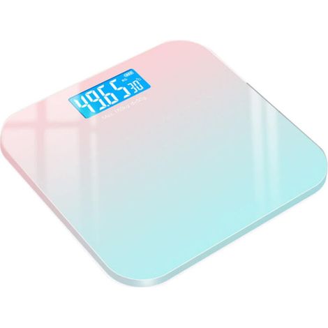 Bathroom Scale, LCD Screen, High Precision with Bright Display, High Accuracy up to 180kg/400lbs, Non-Slip, Sunrise LED Lighting (1/5)