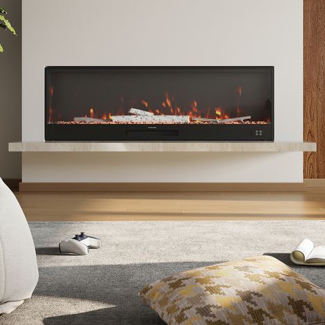 Recessed Electric Fireplace with Remote Control (1/5)