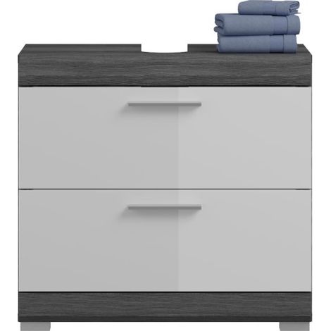 Set bagno SCOTT – Mobile sottolavabo, specchio e colonna