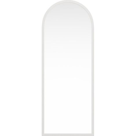 Vente-Unique – Miroir sur pied arche en bois de paulownia blanc – L. 65 cm x H. 170 cm – Élégant pour décoration intérieure