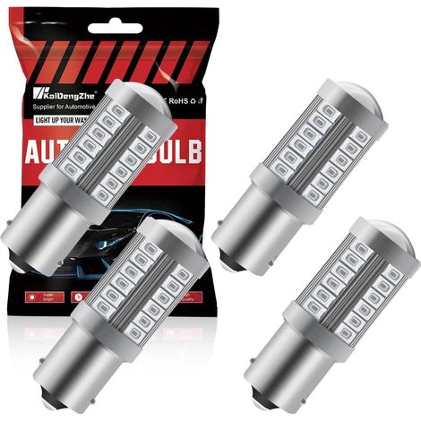 4 Ampoules LED 1156 BA15S P21W 5630 33SMD 900LM Feu Arrière Frein Brouillard 12-30V