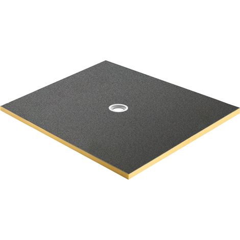 Receveur de douche prêt à carreler recoupable 120x120x4 cm - Bonde centrée - Sopro