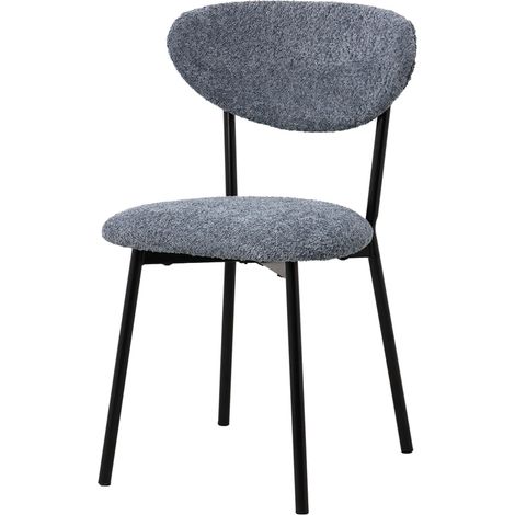 Table Passion - Chaise bouclette bleu canard (1/2)