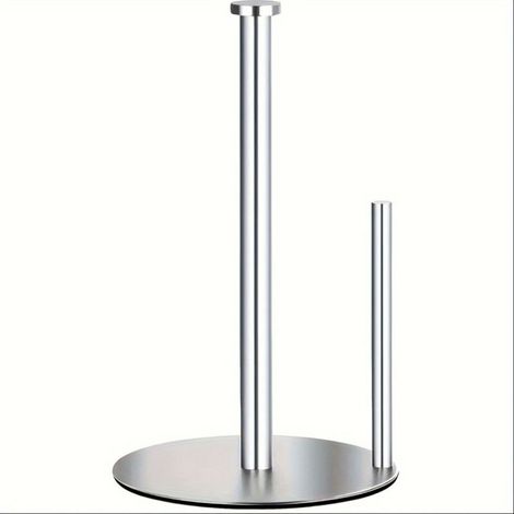 Porte-rouleau en acier inoxydable argenté, porte-papier toilette et support de cuisine