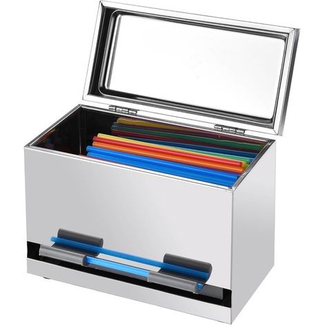 Distributore automatico di cannucce - Scatola per cannucce - Porta cannucce riutilizzabile per ristoranti e bar - Per conservare cannucce sfuse (1/5)