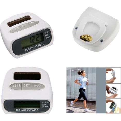 Trade Shop - DIGITAL KONTAKT PEDOMETRO ENERGIEN SOLAR MISURA VERZEICHNIS CALORIEN OROLOGIO - (1/2)