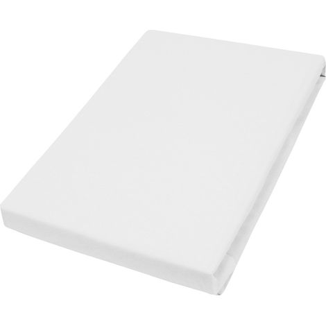 Vario Jersey-Spannbetttuch weiß, 100 x 200 cm Spannbettlaken