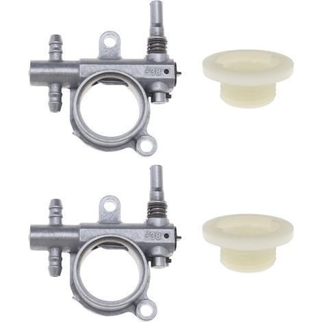 Lot de 2 pompes à huile pour tronçonneuse avec engrenage à vis sans fin compatible avec tronçonneuse 25 CC/38 CC 2500/3800 pièces de rechange pour outils électriques d'extérieur (1/5)