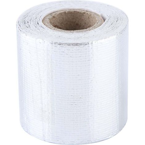 Enveloppe de bouclier thermique de voiture, bande d'enveloppe de bouclier thermique réfléchissante adhésive de papier d'aluminium de voiture de 5m 5cm(Argent 5M 5Cm) (1/5)
