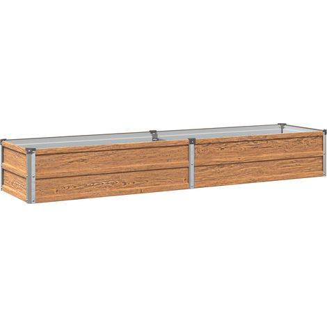 vidaXL Cama de Jardín Elevada Madera Marrón 160 x 40 x 24 cm (1/2)