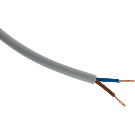 Zenitech - Cavo Di Alimentazione Elettrica H05VV-F 2x 1,5mm² - Adatto Per Elettrodomestici - Flessibile E Facile Da Installare - Resistente A Abrasioni E Umidità - Grigio - 5m