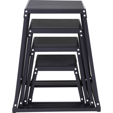 Mophorn Plyometrische Sprungboxen, 12/18/24/30 Zoll, rutschfeste Plattform für das Training im Heimstudio, schwarz, für Krafttraining