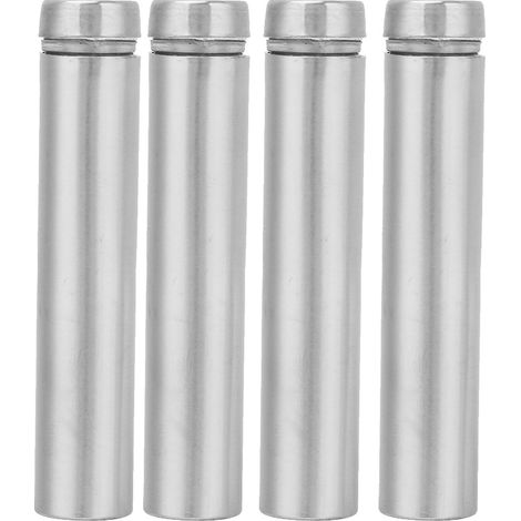 4-teilige Edelstahl-Hohlglasträger 12x60mm / 12x80mm, Befestigungsmaterial für Werbedisplays (1/5)