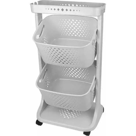 Carrello in plastica multiuso cm 44x33x81h